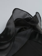 Strapless Sheer Ruffle Maxi Dress H6553