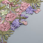 Strapless Sleeveless 3D Flower Embroidery Mesh Party Dress D26023