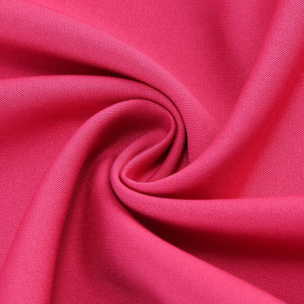 Strapless Sleeveless Contrast Color Block Satin Mermaid Gown D26019