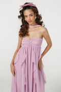 Strapless Starfish Embellished Maxi Dress H6830