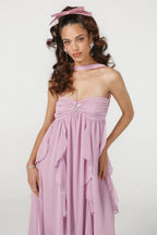Strapless Starfish Embellished Maxi Dress H6830