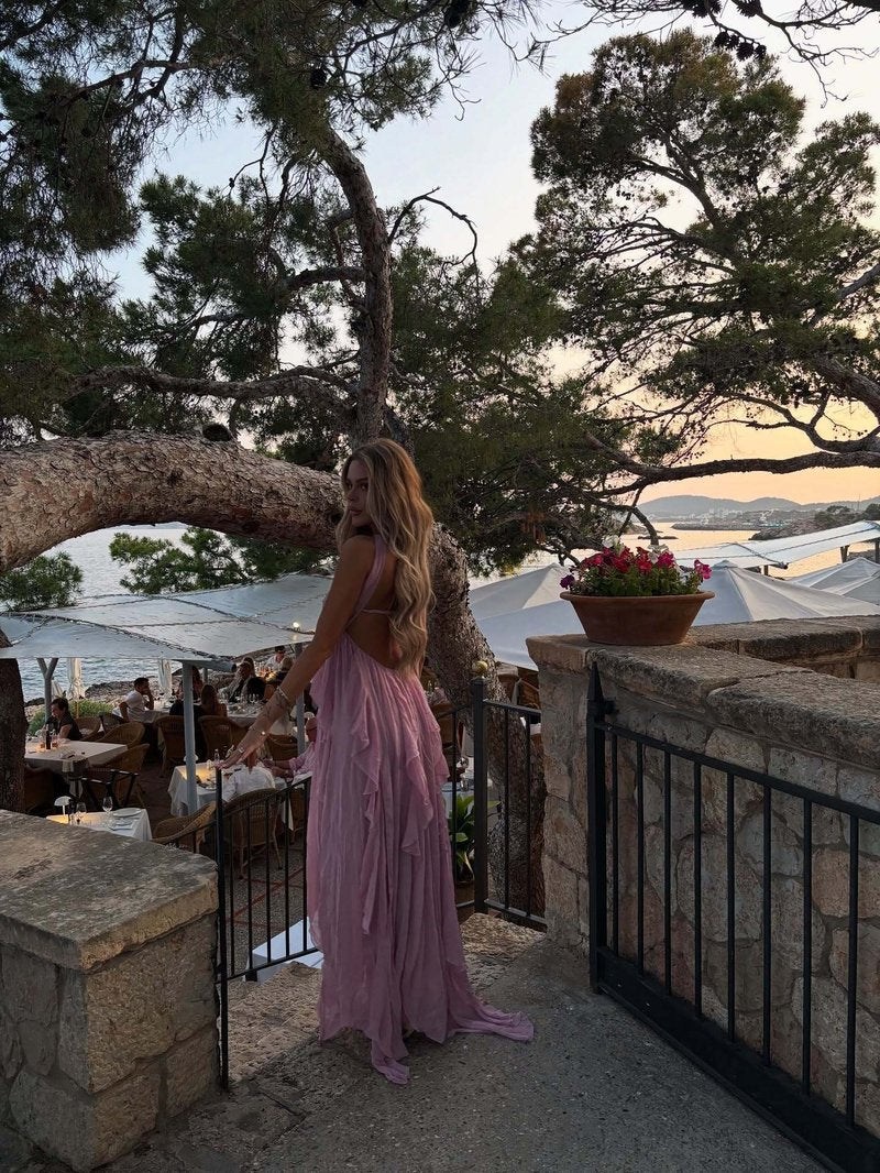 Strapless Starfish Embellished Maxi Dress H6830