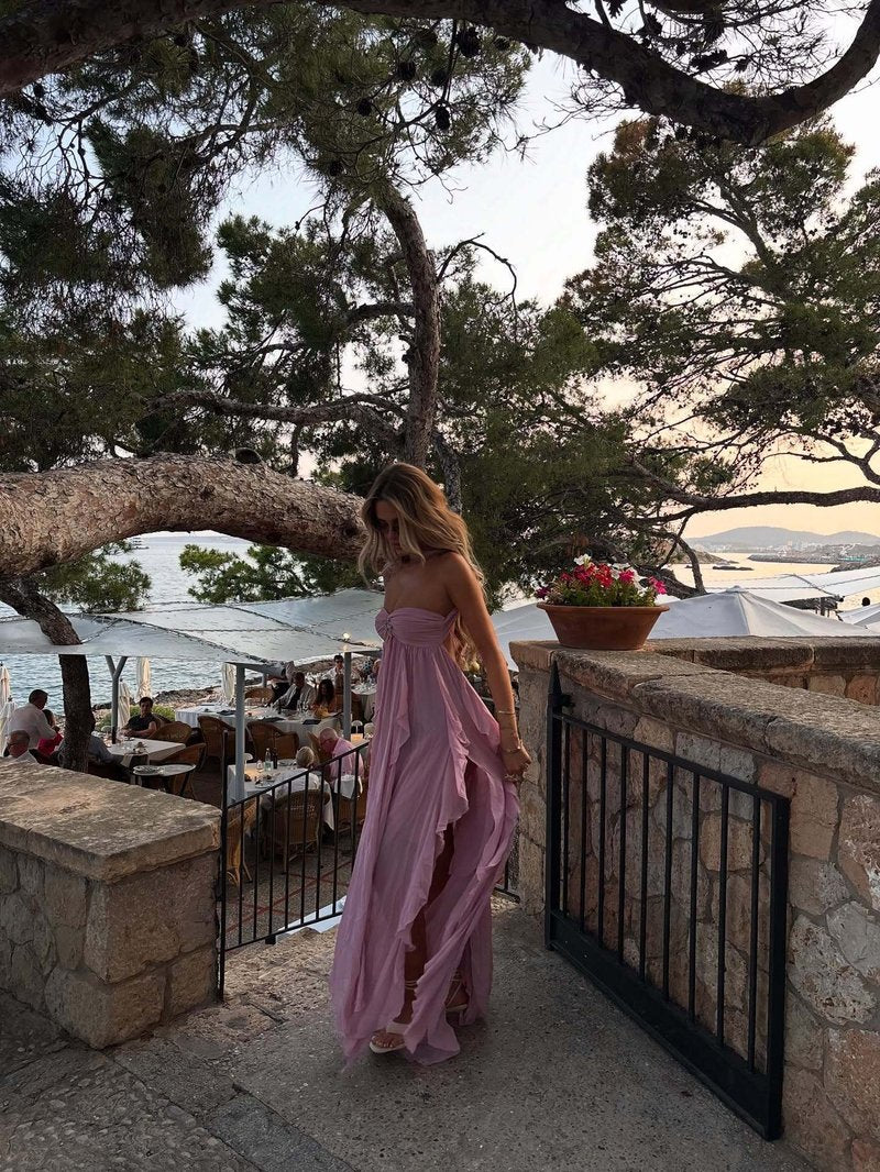 Strapless Starfish Embellished Maxi Dress H6830