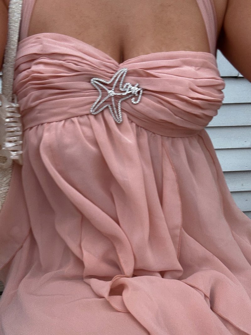 Strapless Starfish Embellished Maxi Dress H6830