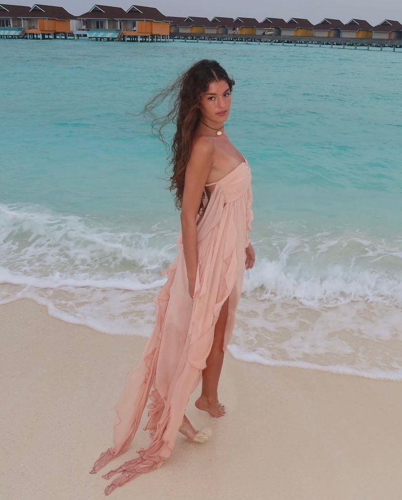 Strapless Starfish Embellished Maxi Dress H6830
