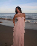 Strapless Starfish Embellished Maxi Dress H6830