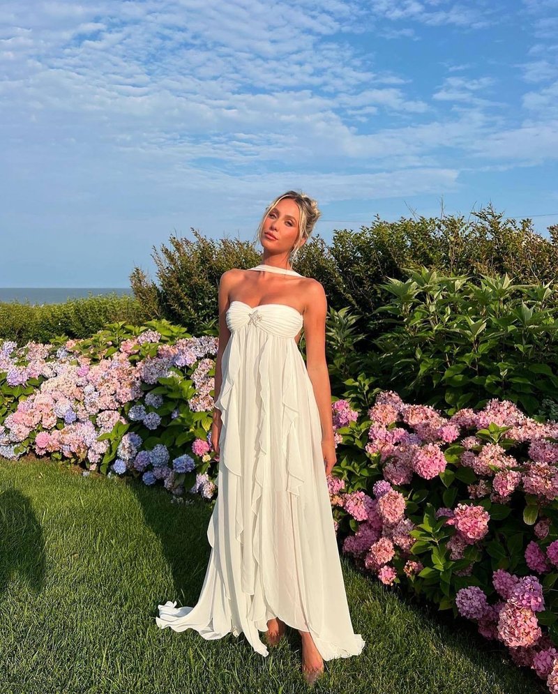 Strapless Starfish Embellished Maxi Dress H6830
