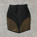 Strapless Stud Detail Crop Top & Skirt Set H6402
