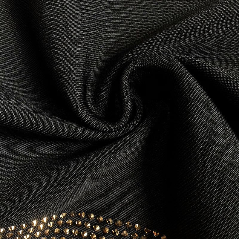 Strapless Stud Detail Crop Top & Skirt Set H6402