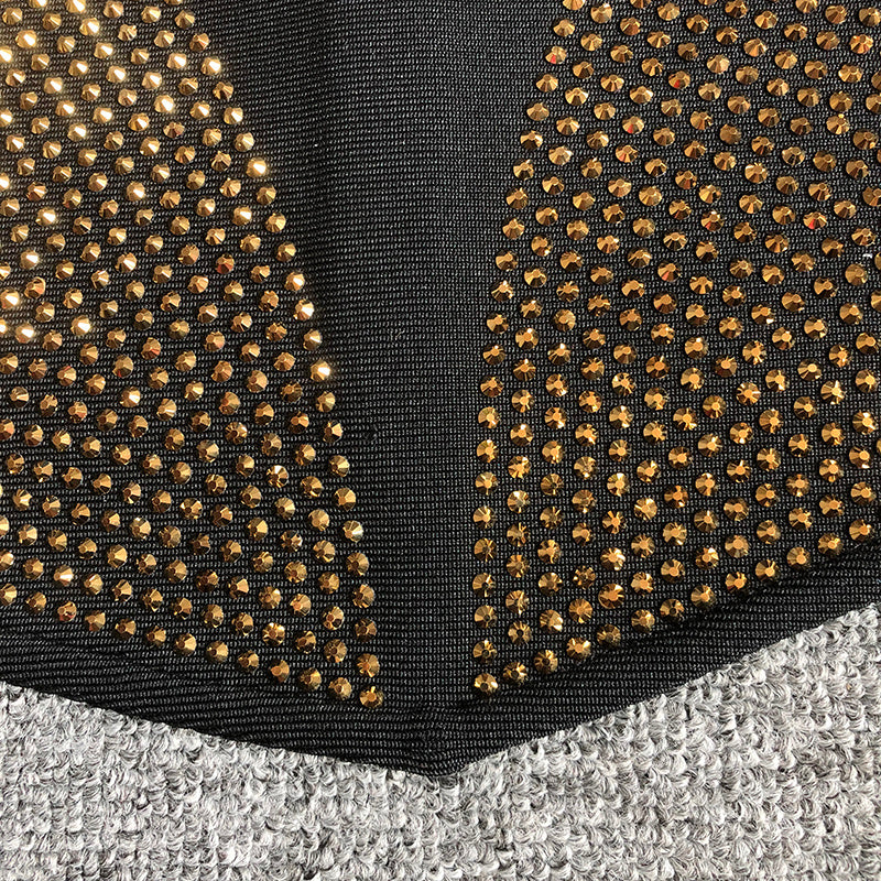 Strapless Stud Detail Crop Top & Skirt Set H6402