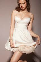 Strapless Tulle Hem Mini Dress H6288