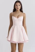 Strapless Tulle Hem Mini Dress H6288