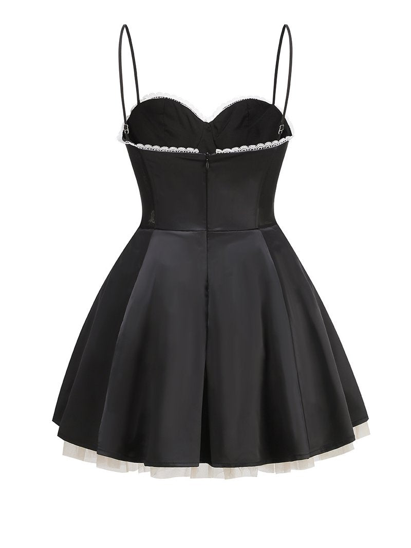 Strapless Tulle Hem Mini Dress H6288