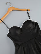 Strapless Tulle Hem Mini Dress H6288
