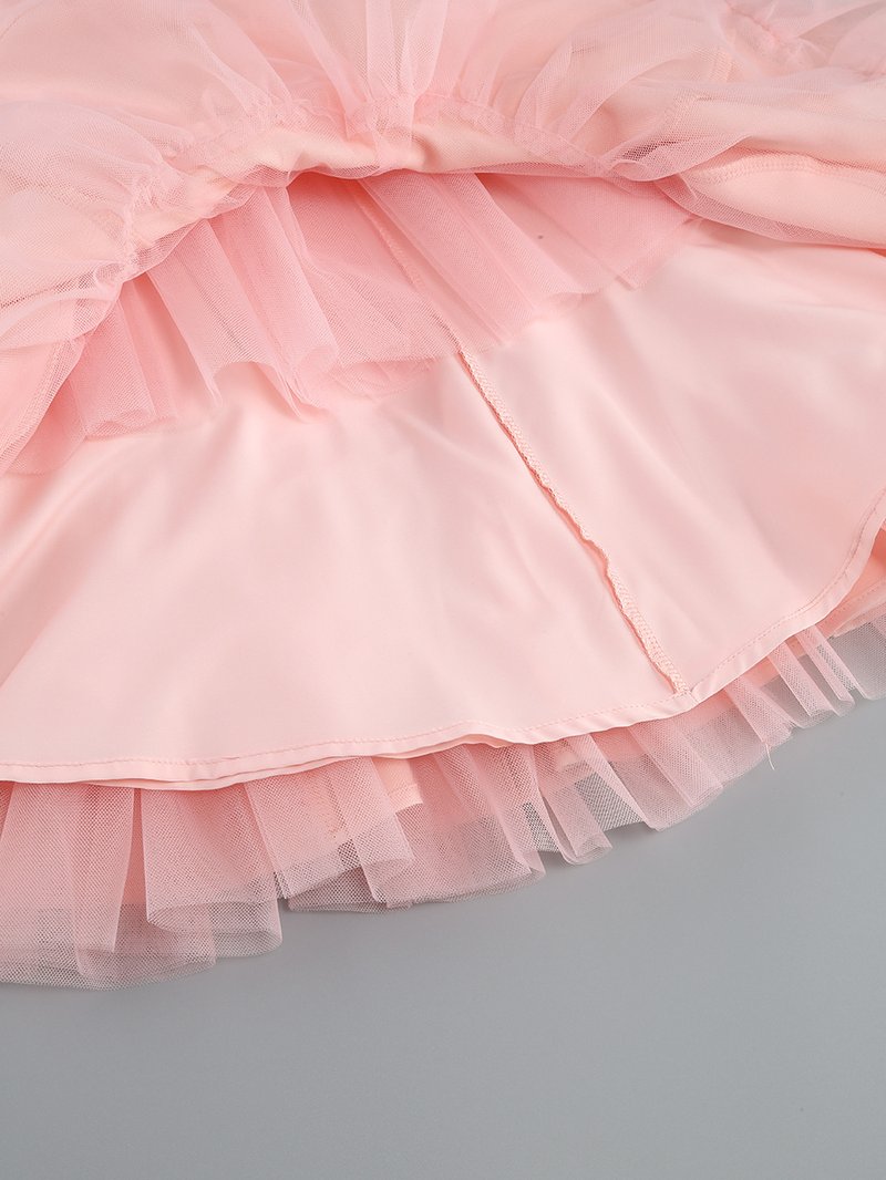 Strapless Tulle Hem Mini Dress H6288