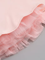 Strapless Tulle Hem Mini Dress H6288