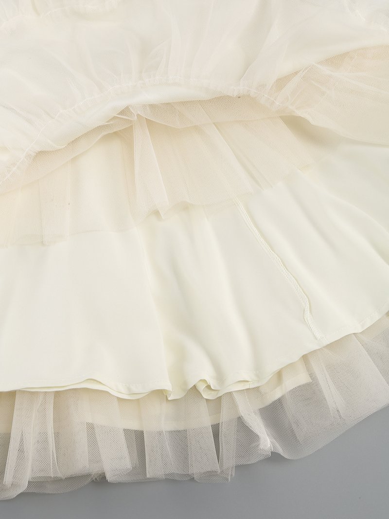 Strapless Tulle Hem Mini Dress H6288