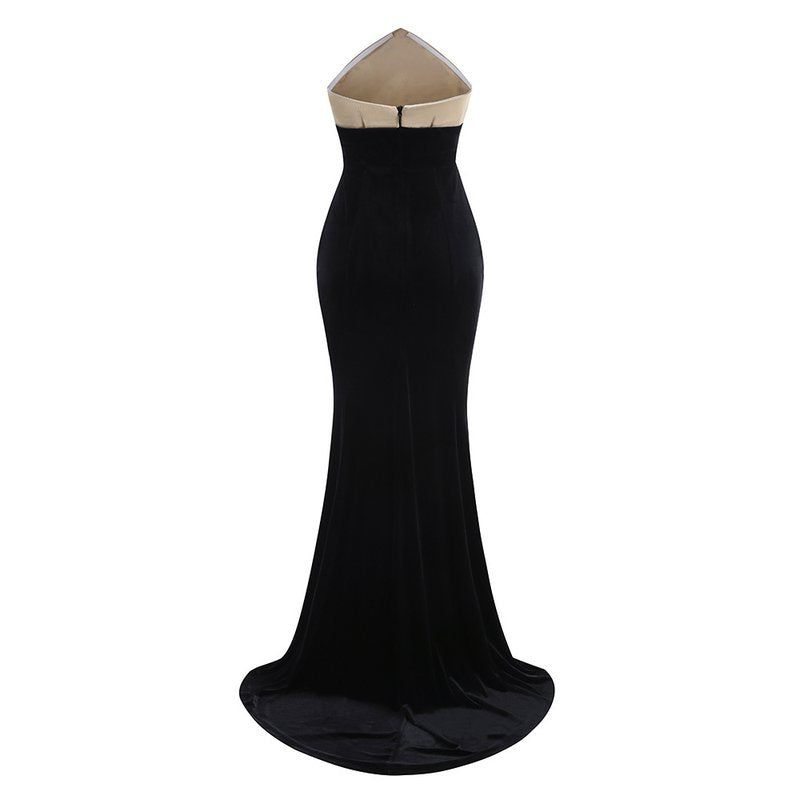 Strapless Two-Tone Mermaid Gown H6712