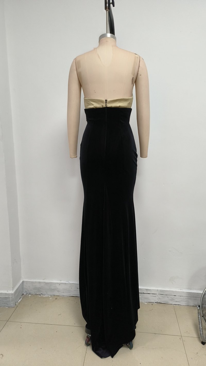 Strapless Two-Tone Mermaid Gown H6712