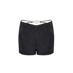 Strapless Velvet Chain Detail Romper H6010