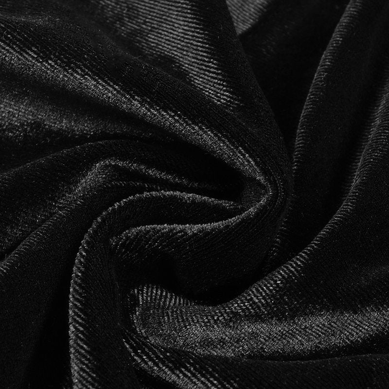 Strapless Velvet Chain Detail Romper H6010