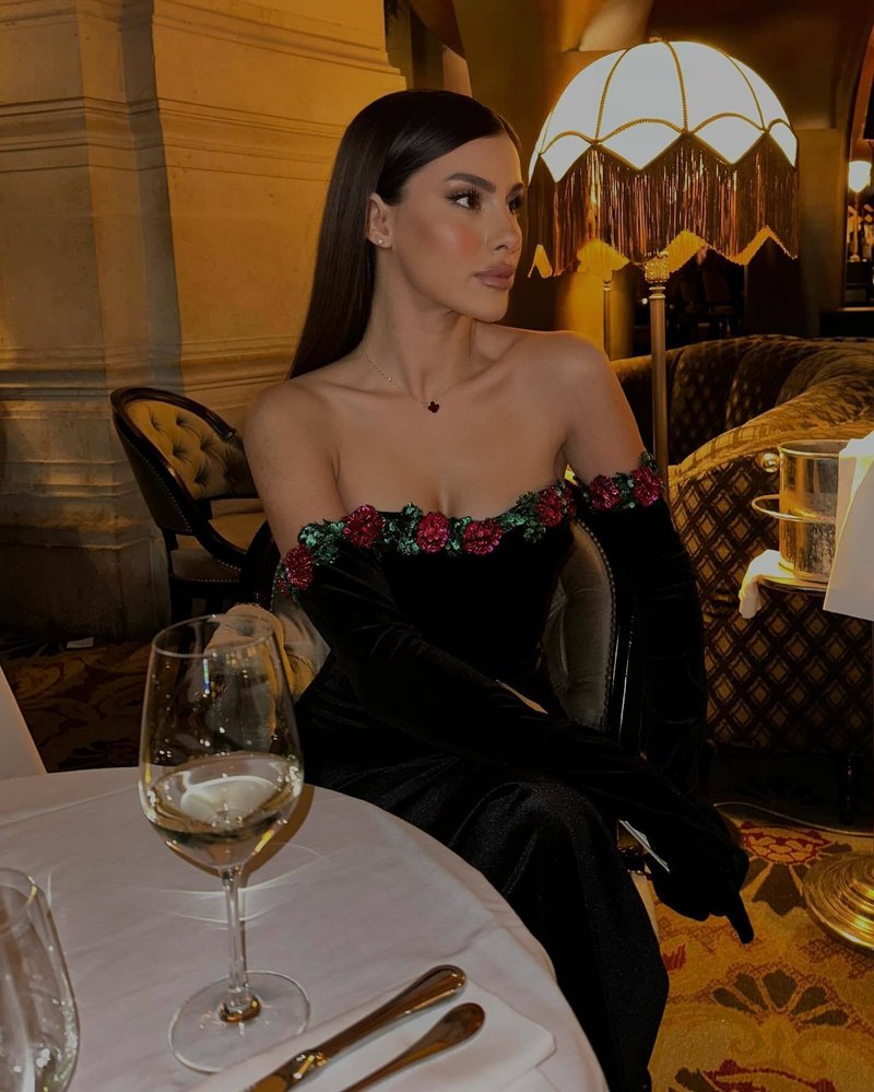 Strapless Velvet Embellished Gown H6177