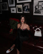 Strapless Velvet Embellished Gown H6177