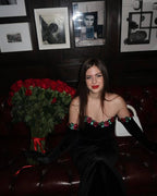 Strapless Velvet Embellished Gown H6177