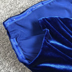 Strapless Velvet Gown with Feather Sleeves H6473