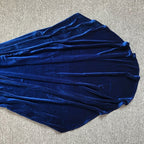Strapless Velvet Gown with Feather Sleeves H6473