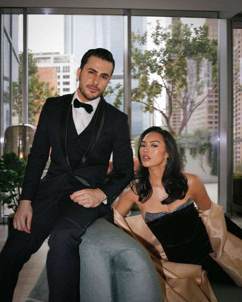 Strapless Velvet Gown with Satin Train H6210