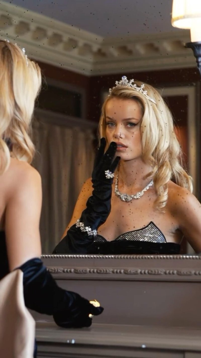 Strapless Velvet Gown with Satin Train H6210