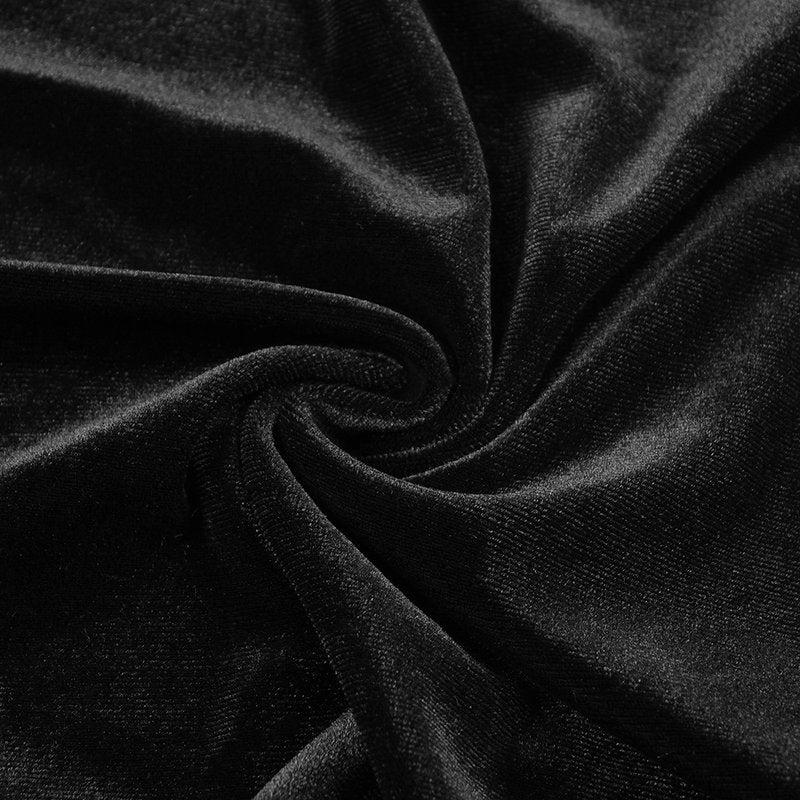 Strapless Velvet Gown with Satin Train H6210