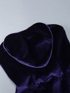 Strapless Velvet Mini Dress with Feather Sleeves H6323