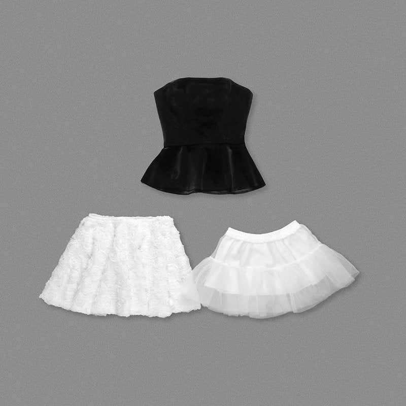 Strapless Velvet Peplum Mini Dress H6856