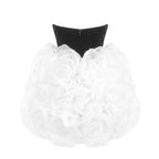 Strapless Velvet Ruffle Mini Dress H6641