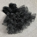 Strapless Velvet Ruffle Mini Dress H6676