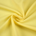 Strapless Yellow Draped Gown with Floral Accent H6340