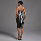 Strappy Cutout Purple Bandage Dress H4124