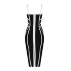 Strappy Cutout Purple Bandage Dress H4124