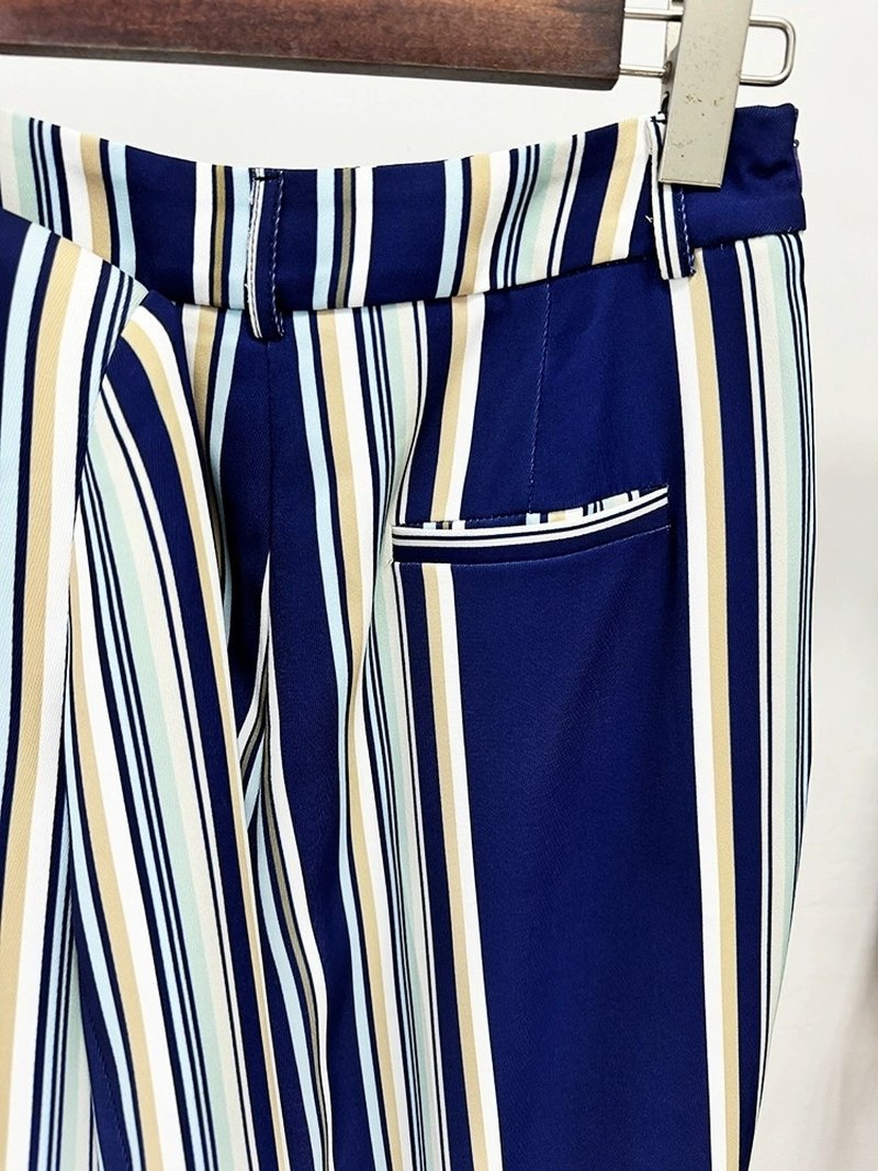 Striped Wide-Leg Suit Set H6501