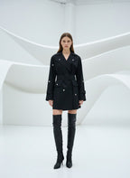 Trench Coat Dress with Belt and Boots H7115