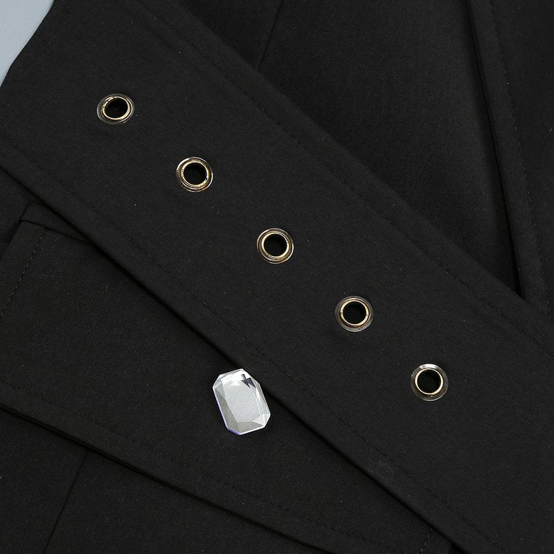 Trench Coat Dress with Belt and Boots H7115
