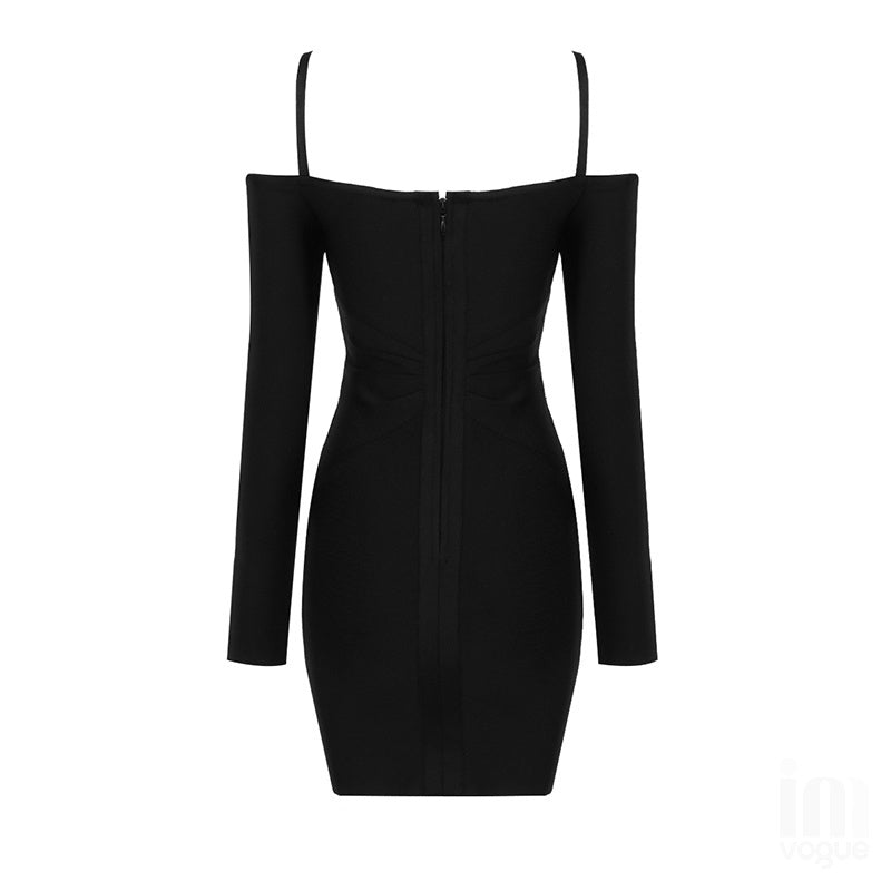 Turquoise Cutout Mini Dress with Wide Brim Hat H4117