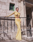 Twisted Knot Long Sleeve Maxi Dress H6685