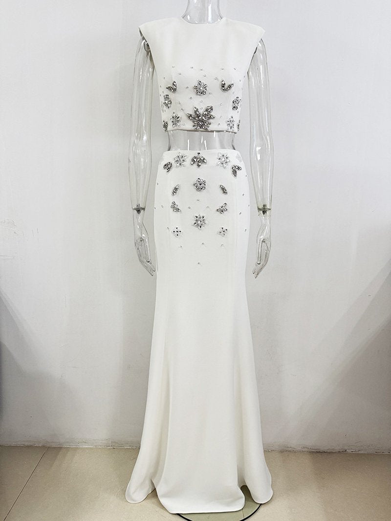 Two-Piece Embellished Mermaid Gown H7043