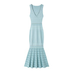 V-Neck Embellished Mermaid Gown H6775