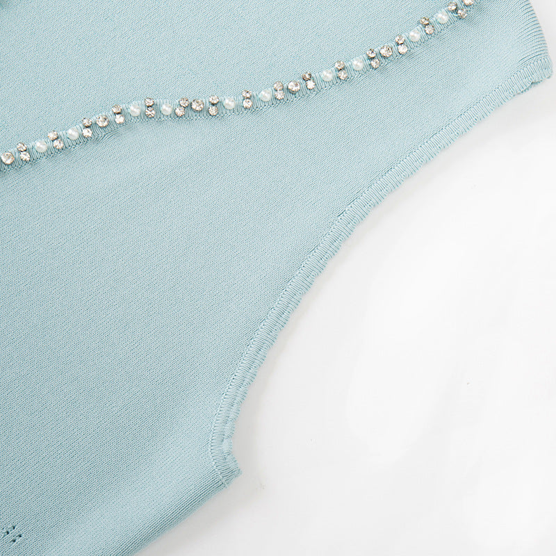 V-Neck Embellished Mermaid Gown H6775