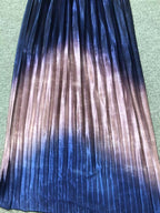 V-Neck Ombre Pleated Maxi Dress H6689