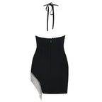 White Beaded Fringe Mini Dress H6047